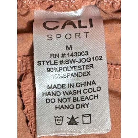 Cali Sport Joggers Women's Medium Terracotta Zip Pockets - Picture 6 of 6